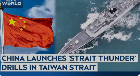 China Gelar Latihan Militer Strait Thunder-2025 di Selat Taiwan